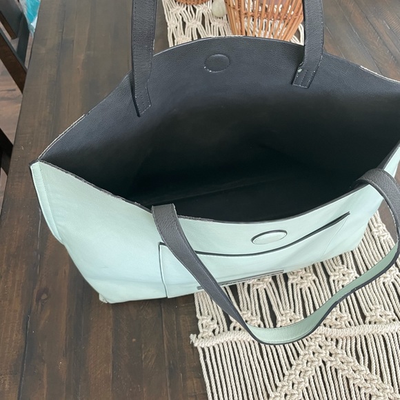 Steve Madden Bag Reversible Mint & Black Neoprene - Picture 3 of 3